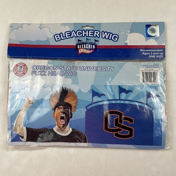 Oregon State University Beavers Bleacher Creature Fuzzy Head Wig  Spirit Wear - Picture 1 of 7